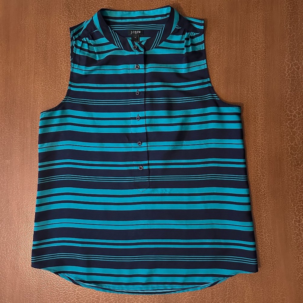 J Crew Sleeveless Dress Shirt - Size 8